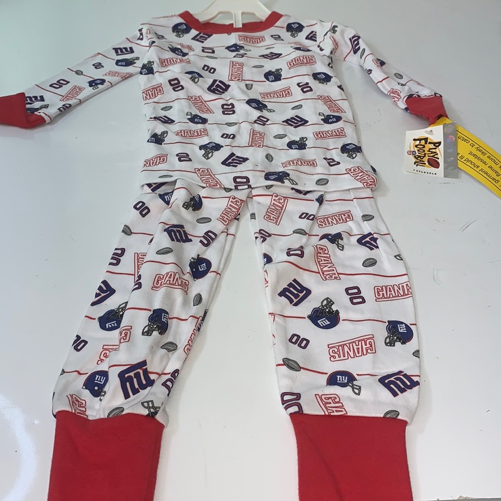 NFL pajama set size 3T New york giants new with tags vintage 2 piece